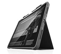 STM Bags Dux Plus Case Folio Funda para Apple iPad Air 10,9 Pulgadas (2020) - Negro/Transparente [Soporte para Apple Pencil I Estándar Militar I Resistente al Agua I Función Stand I Wake/Sleep]