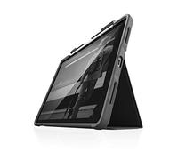 STM Bags Dux Plus Case Folio - Funda Tipo Libro para Apple iPad Pro de 11" (2020 y 2018), Color Negro y Transparente [Carga Apple Pencil 2 inalámbrica I Militar Standard I Impermeable I Función de