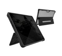 STM Dux Shell - Carcasa para Microsoft Surface Pro 9, Color Negro y Transparente [estándar Militar, Parte Trasera Transparente, función Atril, Compatible con Microsoft TypeCover]