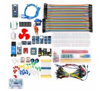 STM32F103C8T6 Kit de placa de desarrollo con OLED de 2,44 cm, módulo de alimentación MB102 para Arduino, kit de laboratorio de placa de pruebas USB blanca (A)