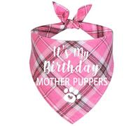 STMK Bandana de cumpleaños para perro, It' s My Birthday Mother Puppers, varios tamaños, bandana de cumpleaños para perros pequeños, medianos y grandes, gatos, mascotas (rosa, pequeño)