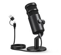 STMKB Micrófono USB, Micrófono con Cable De Radio para Grabación Y Doblaje, Red Incorporada a Prueba De Pop De Doble Capa, Adecuado para Podcasting, Transmisión De Medios Y Creadores De Contenido