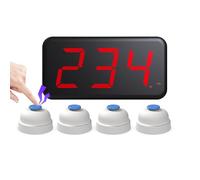 STMKB Timbre para Concursos De Preguntas Y Respuestas, Timbre para Concursos De Talentos, 3 Modos De Respuesta, Distancia De Transmisión De 100 M, Admite hasta 32 Grupos De Respuestas Simultáneas.