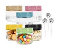 STNRST-IN 6 Piezas Tarros de Cristal con Tapa, 250ml Overnight Oats Jar