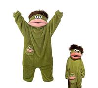 STOAT Onesie Divertido Fleece Pijama .para Tallas S/M/L/XL, Mono de Peluche Extra Suave con Capucha y Bolsillos Grandes, Loungewear cálida y cómoda para casa, Supersuave (170-175 cm)