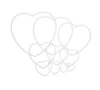 STOBAZA 10 Aros Atrapasueños de Plástico Forma de Corazón Kit de Manualidades para Decoración de Pared y Bodas Tamaños Variados 60-350 MM Accesorios Creativos para Macramé y