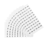 STOBAZA 10 hojas Etiquetas Numéricas Adhesivas Pequeñas para Organización de Botellas de Esmalte de Uñas Transparentes Números para Almacenamiento Salones y Uso Doméstico