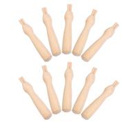 STOBAZA 10 Mangos de Madera para Aguja de Fieltrar Agarre Antideslizante Suave y Tamaño Compacto para Tareas de Punch Needle y Sesiones Creativas de Manualidades