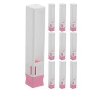 STOBAZA 10 Piezas Caja Organizadora Transparente para Brocas de Uñas de Plástico Diseño Plano Pequeño, Ahorro de Espacio y Fácil Mantenimiento para Uso en Manicura en Casa