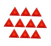 STOBAZA 10 piezas Kit de Triángulos Reflectantes para Vehículos de Plástico Resistente Señales de Advertencia Impermeables y Flexibles para Camiones Motos y Equipos Agrícolas Alta