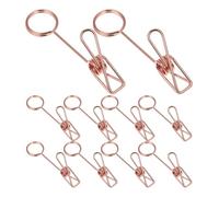 STOBAZA 10 Piezas Portafotos Pinza de Hierro Dorado 100mm, Clip de Notas de Doble Cabeza sin Rebabas, Ligero, para Tarjetas de Menú, Mensajes, Decoración del Hogar y Fiestas de