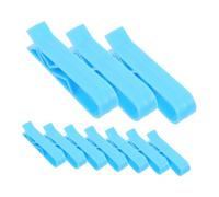 STOBAZA 100 piezas Clips para Bolsa de Basura Plástico Ligero Fijadores Elásticos para Cubo de Basura Diseño de Redondeados Uso Hogar Oficina y Hotel Color Azul