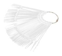 STOBAZA 100 piezas Muestrario de Uñas con Palos de Plástico para Exhibir Esmaltes Herramienta Práctica para Salones y Uso Personal Transparente y Resistente para Mostrar