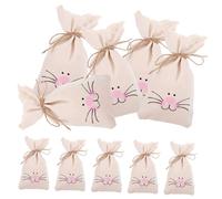 STOBAZA 10piezas Bolsas De Arpillera Para Pascua Bolsas De Orejas De Conejo Envase Para y Sorprendentes y Celebraciones De Santa