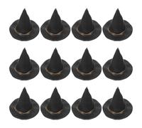 STOBAZA 12 Mini Sombreros de Bruja para Manualidades, Decoraciones de Brujas Pequeñas para Casas de Muñecas, Mini Sombreros para Recuerdos de Fiesta.