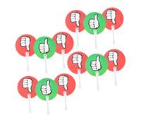 STOBAZA 12 piezas Paletas de Votación sí No Doble Cara Rojo Verde para Aula Interacción Docente Estudiantes Material Escolar