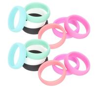 STOBAZA 14 Anillos Deportivos de Silicona para Mujer Bandas Gruesas y Elásticas en 7 Morado Accesorios Transpirables para Fitness Bodas y Actividades al Aire Libre