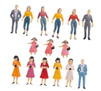 STOBAZA 15 Piezas Figuras Pintadas de Personas Miniatura para Maquetas de Trenes de Plástico Duradero Estilos y Colores Aleatorios para Proyectos Escolares y Decoración de Color Aleatorio