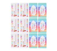 STOBAZA 150 piezas Tarjetas de Recompensa Perforadas para Negocios Diseño Divertido y Colorido Tarjetas Motivacionales para Aula y Fidelización