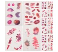 STOBAZA 16 Hojas Pegatinas de Tatuajes Efímeros Realistas para Halloween Efecto Marca y Moretones, Papel para Tatuajes Ligero y Fácil de Aplicar, Adecuado para Fiestas y Celebraciones