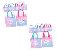 STOBAZA 16piezas Bolsas Reutilizables Para Fiesta De Revelación De Género Pack De Bolsa De Compras De No Tejida Para Decoración De Shower Añade Diversión y Alegría Tu Celebración