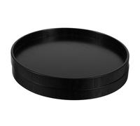 STOBAZA 2 Bandejas de Madera Redondas Negras para Servir Alimentos, Decorativas y Versátiles, Ideales para Mesa de Café y Comedor Estilo Rústico Moderno