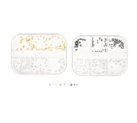 STOBAZA 2 Cajas de Tachuelas Metálicas Punk para Decoración de Uñas Dijes de Púas Góticas Resistentes Accesorios de Metal para Manicura DIY y Uso Profesional