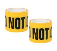 STOBAZA 2 Cintas de Barrera de Seguridad No Adhesivas Amarillas y Negras, Cinta de Precaución para Construcción y Delimitación de Zonas, Marcadores de Límites para Escenas y Decoraciones