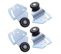 STOBAZA 2 Juegos Kit de Ruedas para Puertas Corredizas de Armario Rodillos de Nylon y Acero al Carbono, Adecuado para Renovación del Hogar y Optimización de Espacio en Muebles