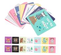 STOBAZA 2 juegos Notas Motivacionales para Lonchera Infantil Tarjetas Positivas y Divertidas para Niña de Unidades con Ilustraciones Adorables y Colores Brillantes para Fiambreras