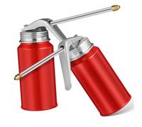 STOBAZA 2 piezas Aceitera Metálica Resistente con Bomba Manual de Alta Presión para Automoción y de Unidades Portátil y Fácil de Usar