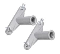 STOBAZA 2 Piezas Adaptador para Mango de Fregona y Escoba de Aleación de Aluminio, Punta de Rosca Metálica de 18mm, Estabilidad Mejorada para Limpieza Hogar