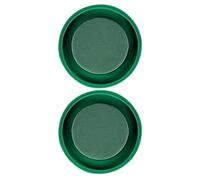 STOBAZA 2 Piezas Barro de Flores Bases para Arreglos Redondas Verde Pp y Resina Fenólica, Alta Absorción de Agua, Seguro y Fácil de Usar para DIY y Floristería
