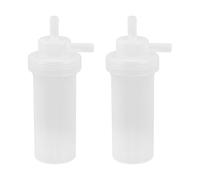STOBAZA 2 Piezas Botella de Absorción de Polietileno para Laboratorio Capacidad de 75ml, Resistente a Reacciones Químicas, Adecuado para Educación y Monitoreo Ambiental
