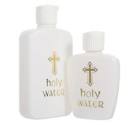 STOBAZA 2 Piezas Botella de Agua Cristiana Decorativa de Plástico Pp Reutilizable y Fácil de Limpiar para Ceremonias Religiosas y Rituales Capacidad 100ml o 60ml