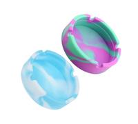 STOBAZA 2 Piezas Ceniceros Redondos de Silicona Unidades con Soporte para Antideslizantes Irrompibles para Uso Interior y Exterior Diseño Moderno para Hogar y Oficina Base Estable y Fácil