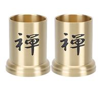 STOBAZA 2 Piezas Contenedor De Almacenamiento De Cobre Soporte Para Palillos Soportes Para Batidor De Té Matcha Candelabros Cónicos Palillo De Caja De Quemador De Incienso