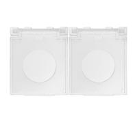 STOBAZA 2 Piezas Cubiertas Protectoras para Interruptores de Botón de 16mm, Cubierta de Protección de Parada de Emergencia, Pc, Cinta de Doble Cara, para Paneles de Control Industriales