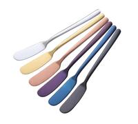 STOBAZA 2 piezas Inoxidable para y Queso de Cuchillas Afiladas para Untar Crema y Decorar Pasteles Utensilios de Cocina Duraderos y Versátiles Color Dorado