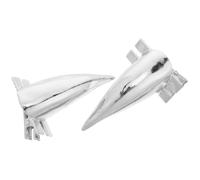STOBAZA 2 Piezas Pinzas Cabello Cuernos Demoníacos en Plata para Halloween, Diseño 3d Realista, Aleación Resistente y Ajuste Seguro para Fiestas de Disfraces