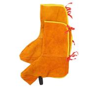 STOBAZA 2 Piezas Protectores Calzado Soldador Cuero Resistente Calor Polainas Soldadura Cubrezapatos Seguridad Antiabrasión para Trabajo Automoción Construcción