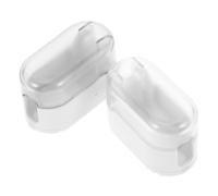 STOBAZA 2 Piezas Soporte de Cepillos de Dientes de Baño Soporte de Pared sin Taladro Organizador Colgante con Tapa para Resistente y Seco Fácil Instalación para Baño