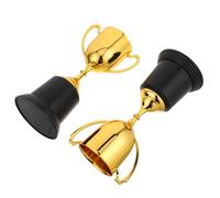 STOBAZA 2 Piezas Trofeos de Plástico Dorados con Base Redonda Medallas de Recompensa para Premios para Fiestas y Competiciones Deportivas Trofeos Pequeños para Ganadores