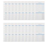 STOBAZA 20 Hojas de Planificador Mensual Tamaño A6 en Papel Azul, Doble Cara sin Fecha para Seguimiento de Hábitos y Comidas, Adecuado para Organizar Rutinas Personales Equipo