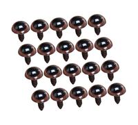 STOBAZA 20 Ojos de Seguridad Marrones para Peluches de Ganchillo de 28 MM Ojos de Plástico para Amigurumi y Manualidades para Animales de Peluche y Muñecos de Halloween