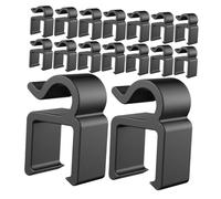 STOBAZA 20 piezas Clips Ajustables para Cables con Soporte para Móviles Tablets y Micrófonos para Organización Hogar y Oficina Ganchos Adhesivos Pequeños para Asientos de Coche y Paredes