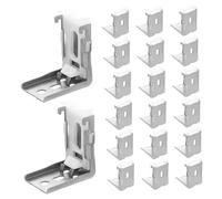 STOBAZA 20 Piezas de instalación de persianas venecianas persianas Clips Soportes Fijaciones ciegas Clips Ciegos para Cenefa Piezas de Repuesto Ciego Planchar Plata