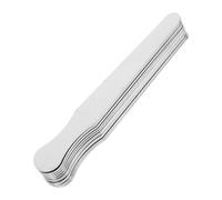 STOBAZA 20 piezas Depresores de Lengua Inoxidable para Cuidado Oral Raspadores Reutilizables para Adultos y Diseño Seguro con Bordes Redondeados para Exámenes Bucales y del