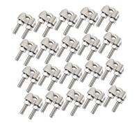 STOBAZA 20 piezas Unidades Abrazaderas de Cable Acero Inoxidable Clips Sujetacables sin para Columnas y Equipos Fitness Duraderas Precisión