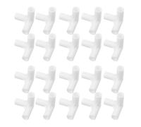 STOBAZA 20 Unidades Conector en T de Plástico Blanco para Tubos Redondos de 11mm, Unión Modular para Armarios y Zapateros Ensamblaje sin Herramientas, Adecuado para Dormitorios